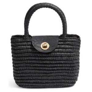 Topshop Mini Finch Woven Top Handle Bag